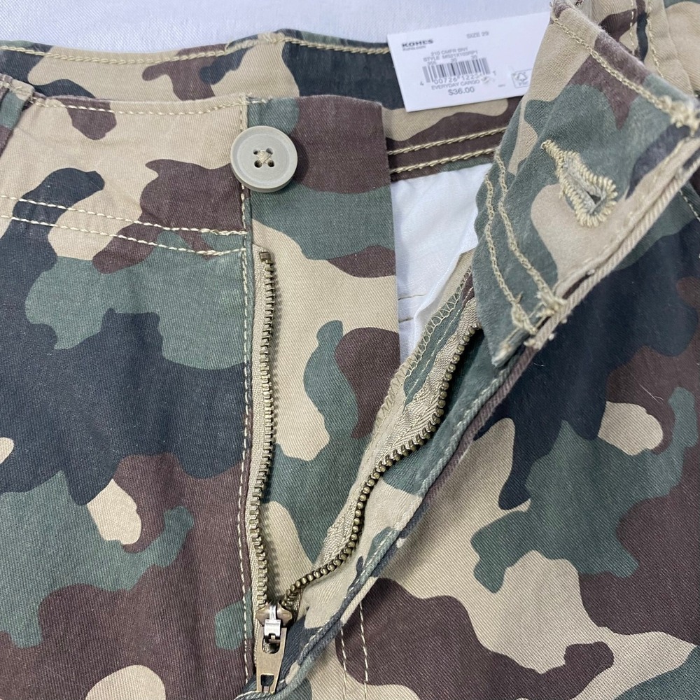 SONOMA Y2K Everyday Camo Cargo Shorts Men 29 Military Green Utility Combat NWT - Picture 10 of 11